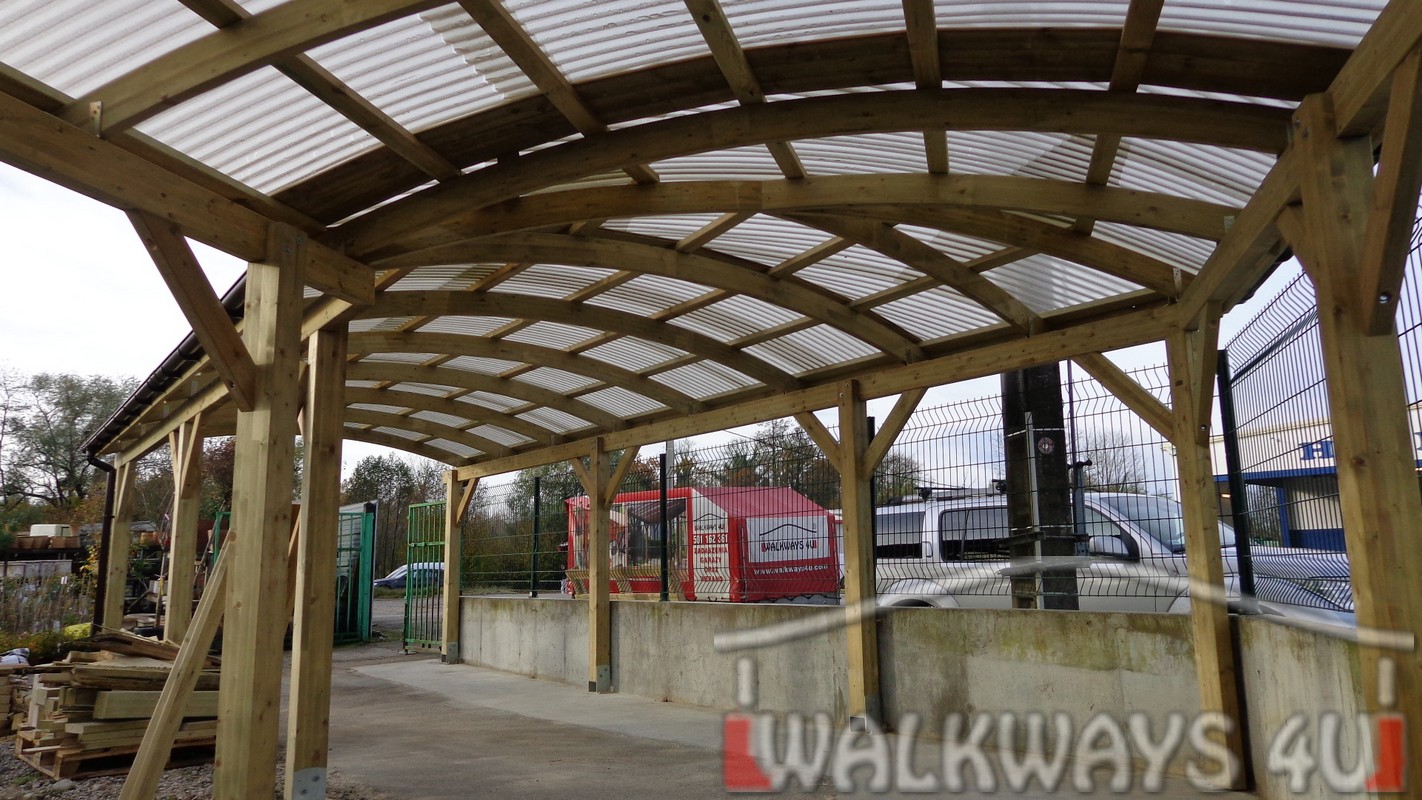 Hale wystawowe drewniane konstrukcje ?uki klejone zadaszenia Walkways4U.com