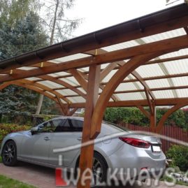 Wooden carports laminated wood constructions impregnated constructions timber covered walkways pathways 