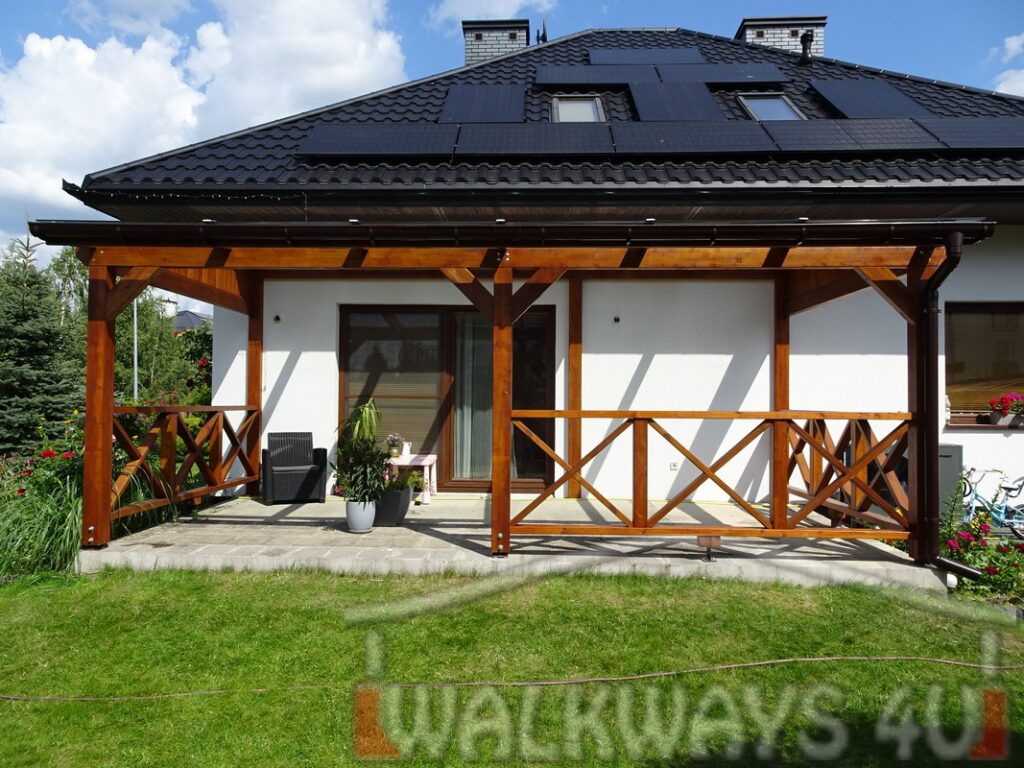 Ujecie . Nowatorskie zadaszenia tarasów drewnianych - drewno klejone, szkło bezpieczne, piękne wykończenia, projekt i wykonanie