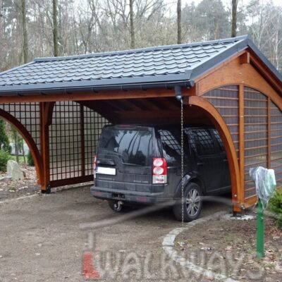 Garaż drewniany, zadaszenie, wiata na dwa samochody, carport